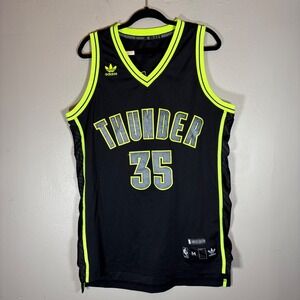 Adidas Kevin Durant OKC Thunder Jersey 35 Black Neon Yellow Limited Edition M